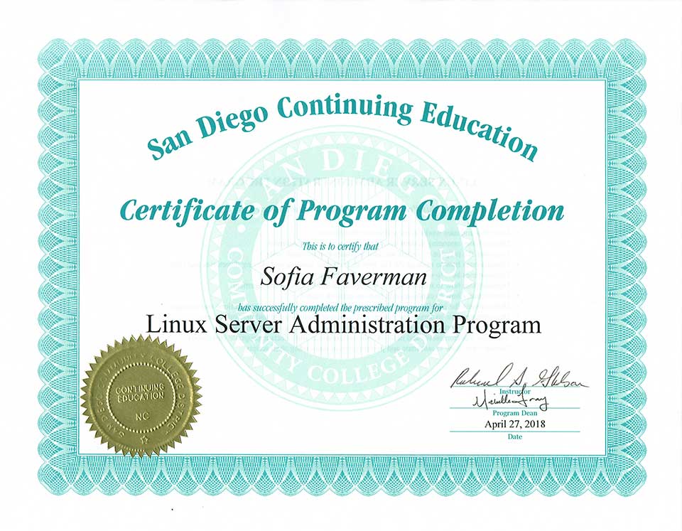 FEWD two certificate front