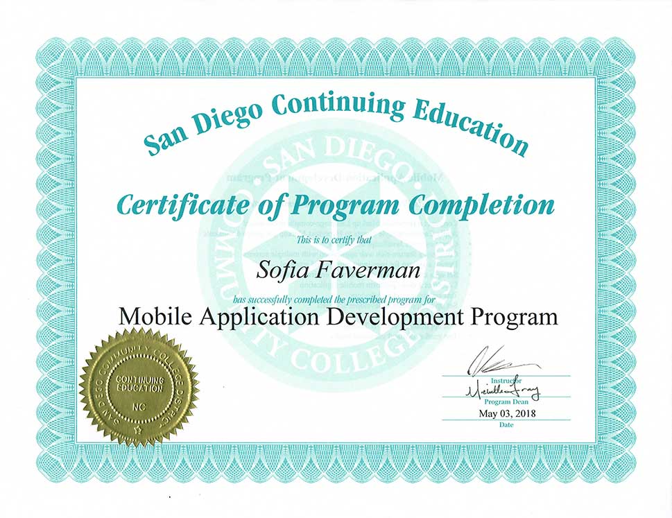 FEWD two certificate front