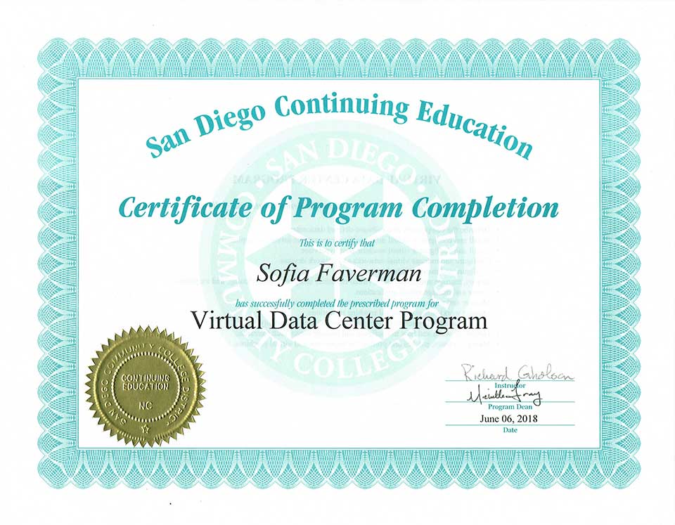 FEWD two certificate front
